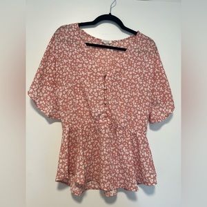 Pink short sleeve Blouse